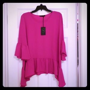 Gibson brand bell sleeve top